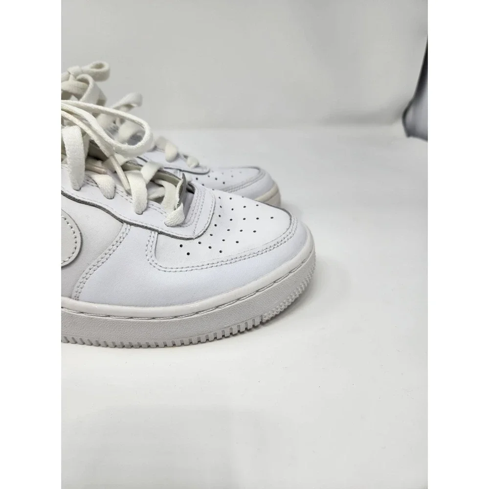Nike Air Force 1 Boys Youth 5.5Y Triple White Swoosh Casual AF1 DH2920-111